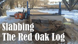 Slabbing The Red Oak Log